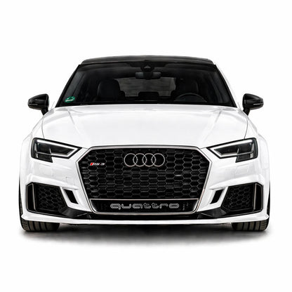 ⭐GRIGLIA PER AUDI A3 8V 2016-2020 LOOK RS3 QUATTRO NERA PROFILO SATINATO⭐