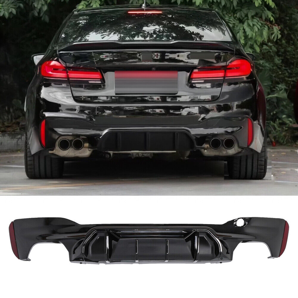 Diffusore posteriore paraurti scarico adatto per BMW G30 G31 Sport tutto nero