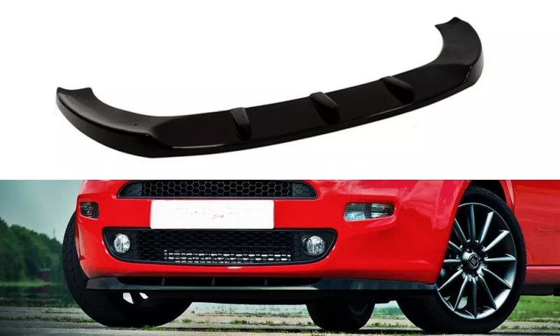 🔥Splitter Anteriore / Sdoppiatore Nero Lucido in ABS per Fiat Punto Evo🔥