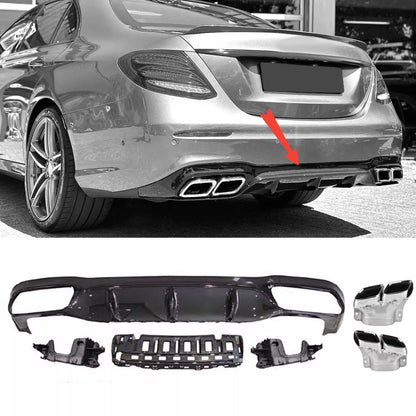 Diffusore + Mascherine scarico (CROMATE) Adatto Per Mercedes E-KL. W213