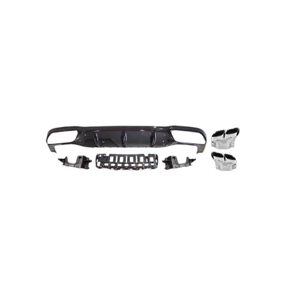 Diffusore + Mascherine scarico (CROMATE) Adatto Per Mercedes E-KL. W213
