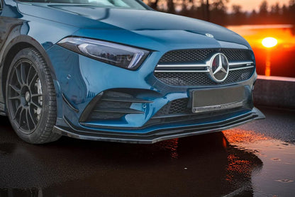 🔥Splitter Anteriore V2 in ABS Nero Lucido per Mercedes A35 AMG W177🔥