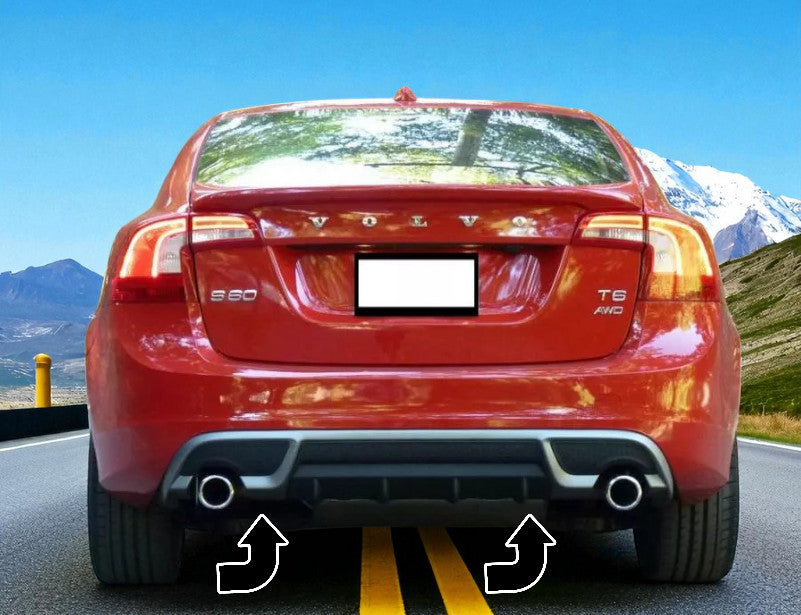 🔥Diffusore Posteriore per Volvo S60 / V60 (2010–2018) – Paraurti Sportivo 🔥