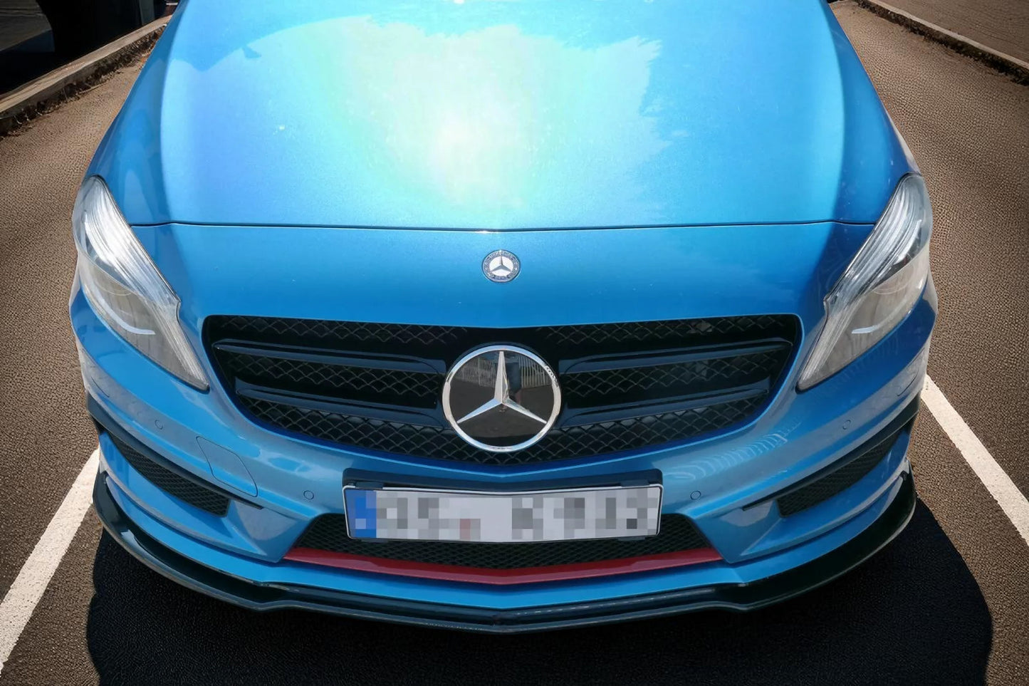 🔥Sdoppiatore Anteriore in ABS Nero Lucido per Mercedes Classe A W176 AMG-Line🔥