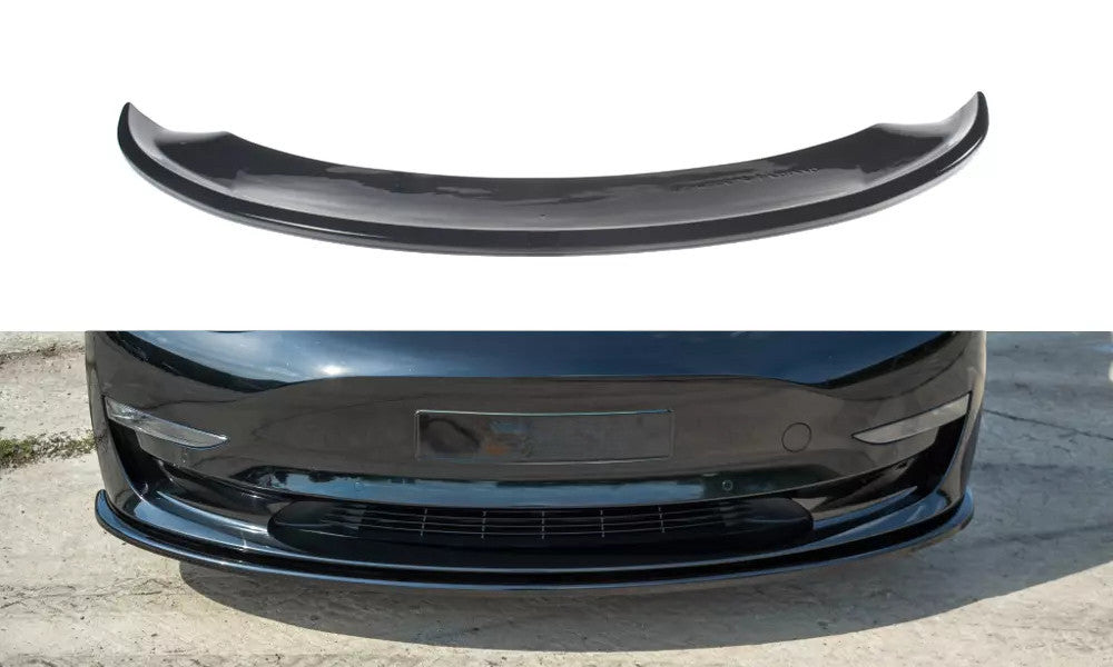 🔥Splitter Anteriore Nero Lucido in ABS per Tesla Model 3 🔥