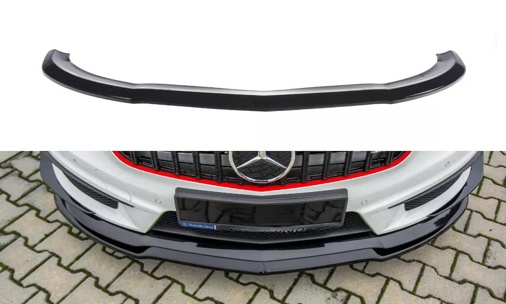 🔥Splitter Anteriore Nero Lucido in ABS per Mercedes A45 AMG W176🔥