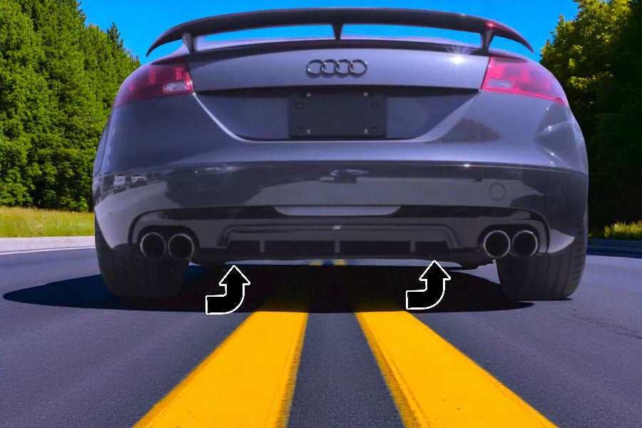 ✨Diffusore Posteriore per Paraurti in ABS per Audi TT 8J Coupé / Cabrio ✨