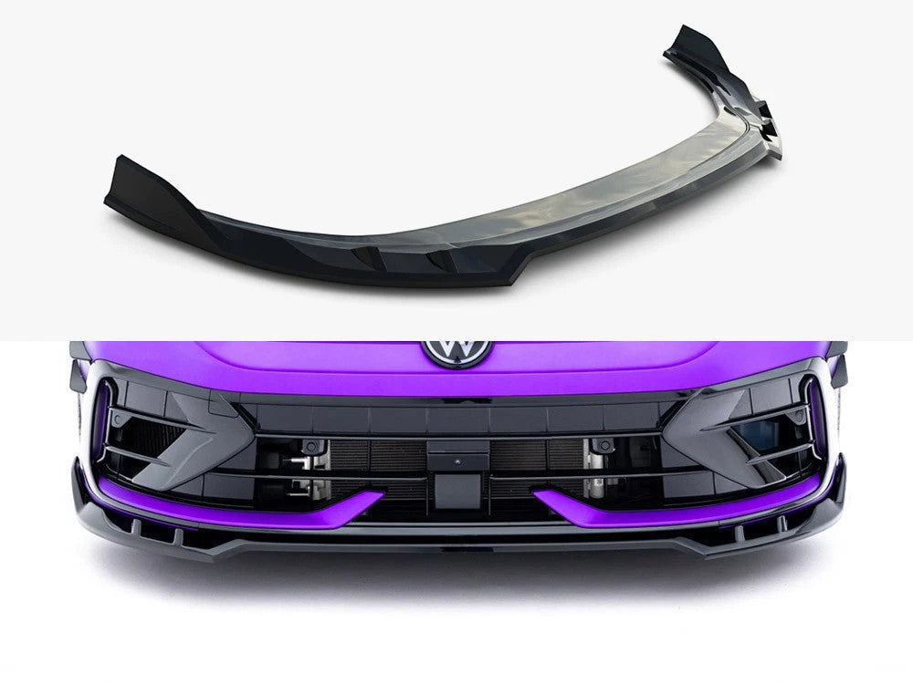 🔥Sdoppiatore Anteriore V1 per Volkswagen Golf R Mk8 Facelift – Nero Lucido 🔥