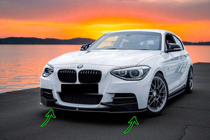 ✨Splitter Anteriore Nero Lucido in ABS per BMW Serie 1 F20 (2011–2015) ✨