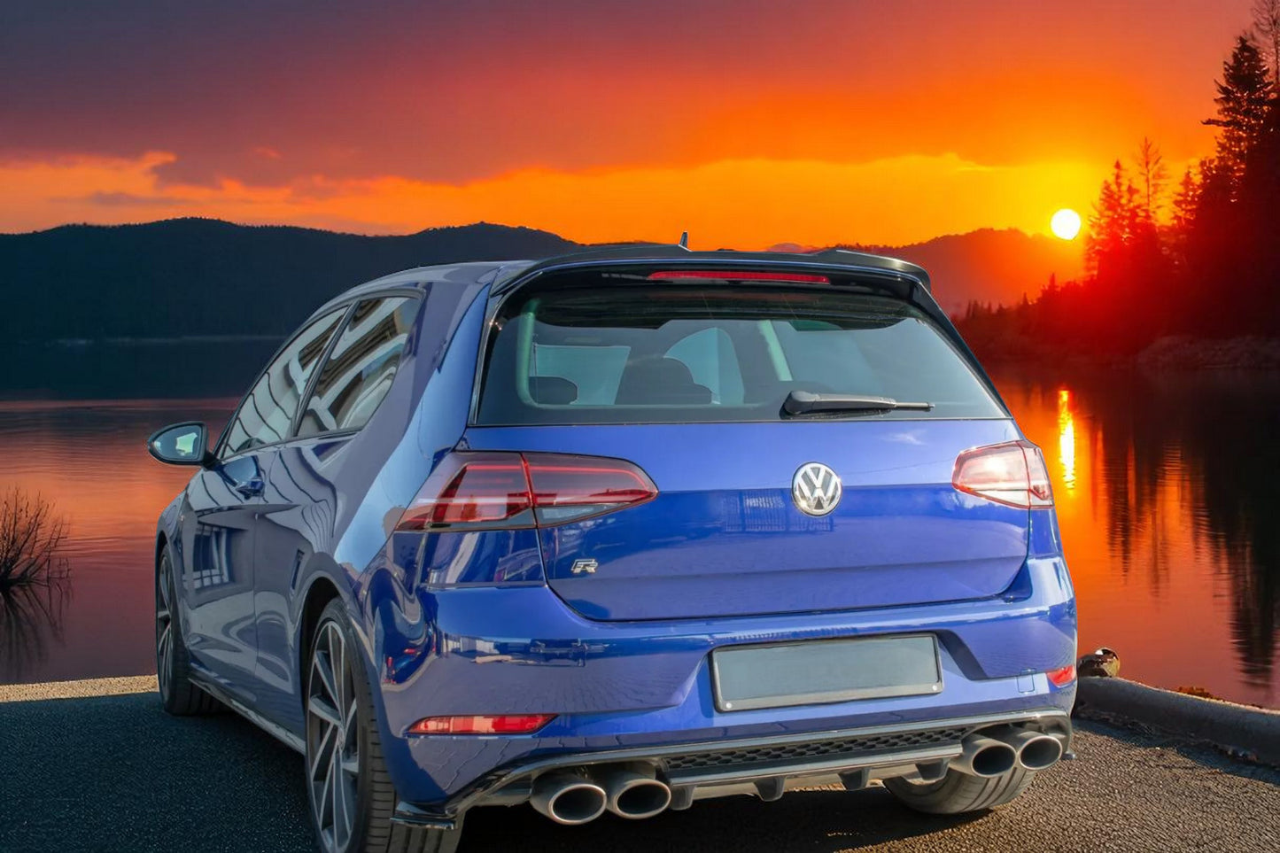 🔥Spoiler Prolunga Tappo V2 Nero Lucido in ABS per VW Golf 7.5 R / GTI 🔥