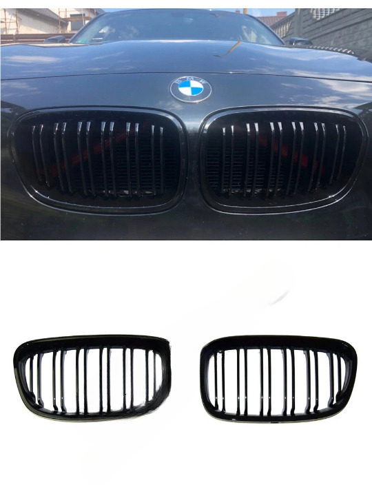 🔥Griglia Anteriore Tuning in ABS Nero Lucido per BMW Serie 1 F20 (2011–2015) 🔥