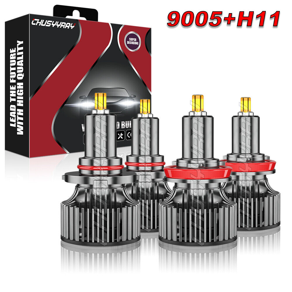 For Honda Accord 2008-2017 4x 6000k High/Low Beam Bulbs Kit 