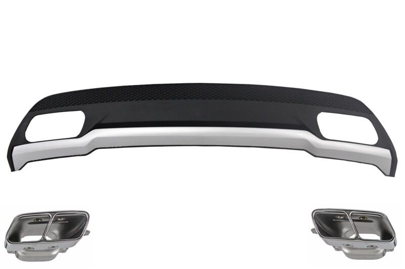Diffusore Punte Scarico Posteriore Per Mercedes W176 12-18 A-Class Sport Pack