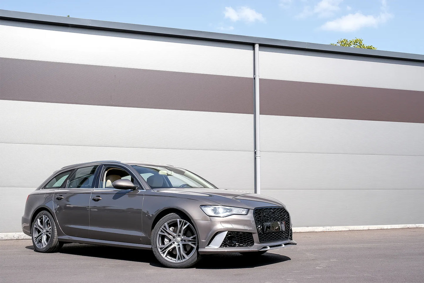 ⭐Paraurti Anteriore per Audi A6 C7 4G Facelift 2015-2018 RS6 Look Con Griglia S⭐