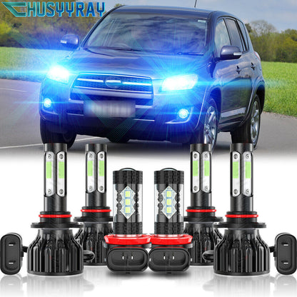For Toyota RAV4 2006-2012 LED Headlight Fog Light Bulbs Kit 8000k 