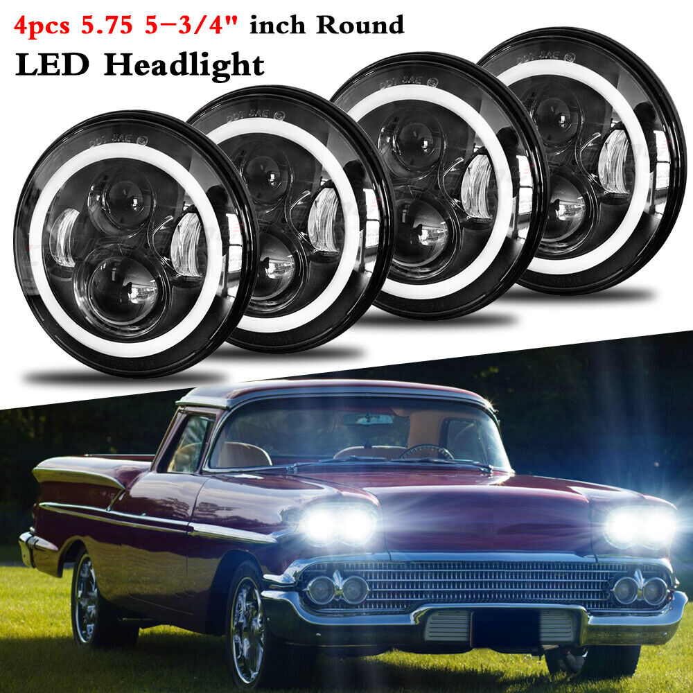 4PCS 5 3/4 "5.75" Fari a LED Hi/Lo Beam Per Chevy Chevelle 1965-1970
