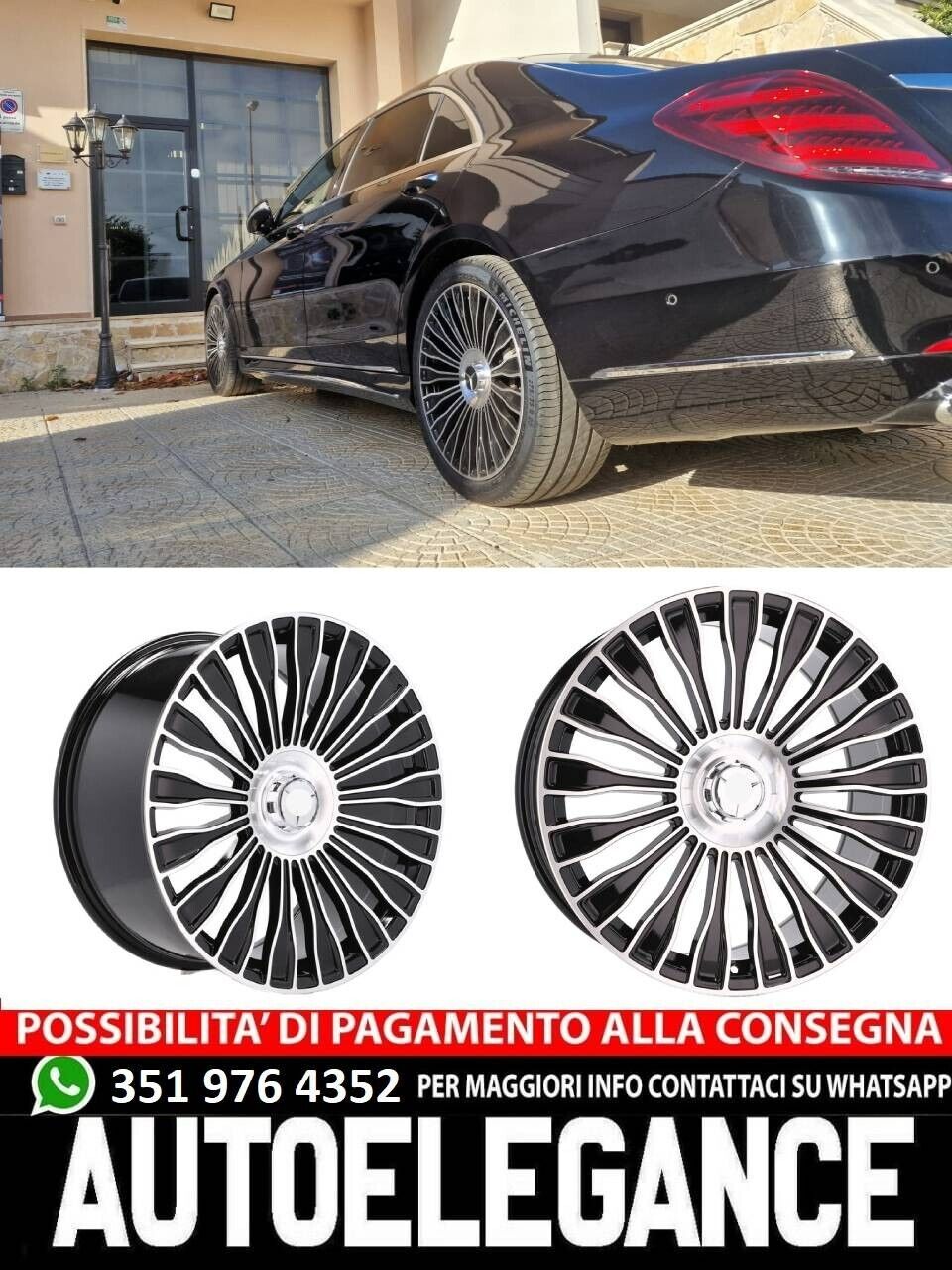 CERCHI ADATTO PER MERCEDES CLASSE C E S W117 W118 W222 W223 DIAMETRO 18