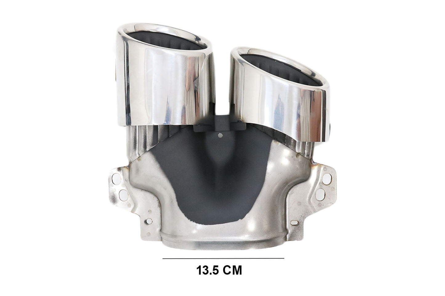 Chrome Diffuser Bumper Exhaust Tips For Mercedes GLB X247 SUV 20+ 45S Look
