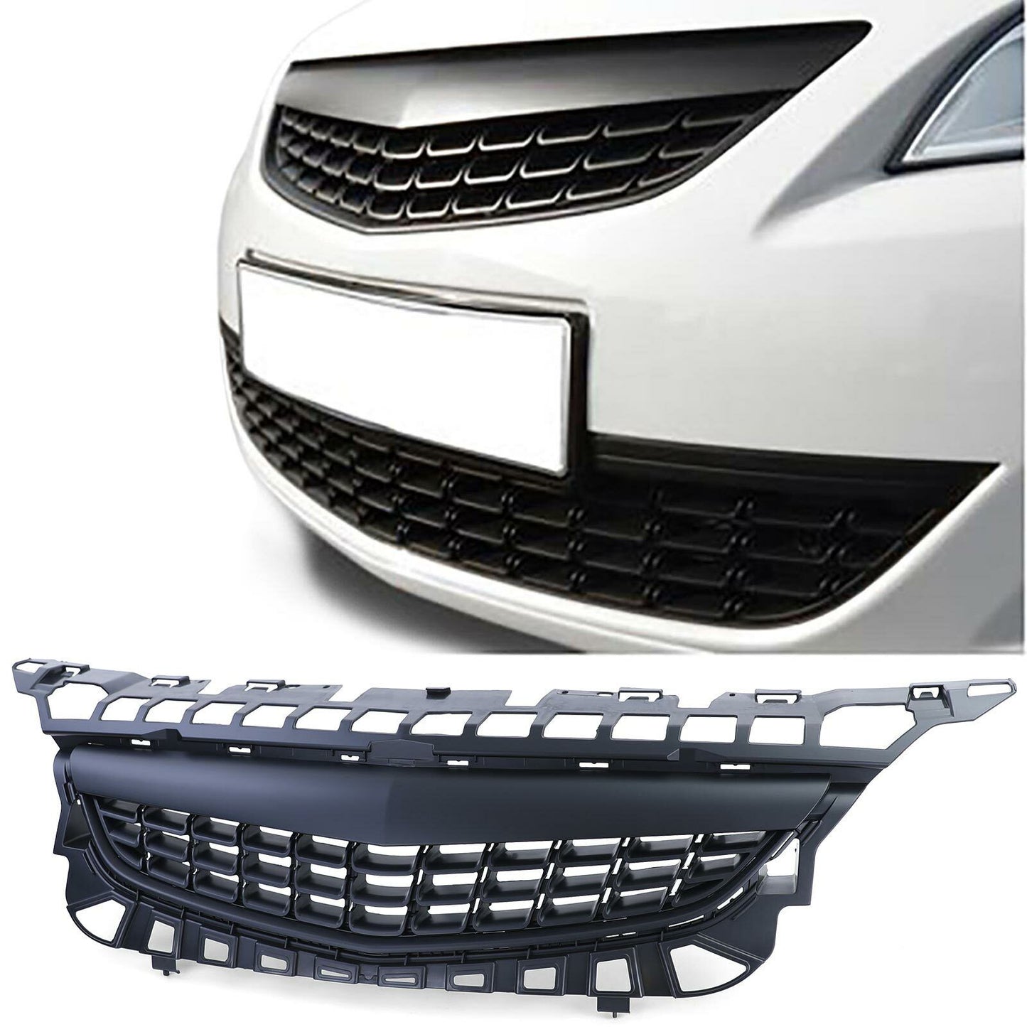 Sport Grille Aftermarket Black Emblemless Grille Compatible with Opel Astra J 5 Door 09-12 