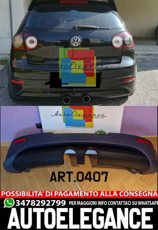 SOTTO PARAURTI VW GOLF 5 V 2003-2008 DIFFUSORE POSTERIORE DESIGN R32 IN ABS .