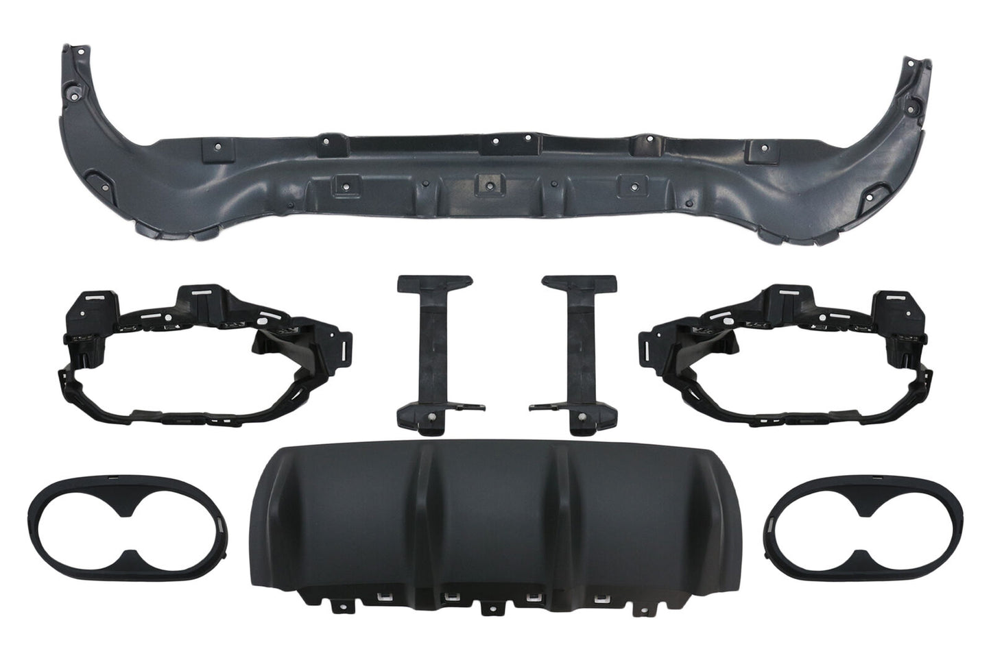 Bumper Diffuser Exhaust for Mercedes GLB X247 SUV 20+ 45S Design 