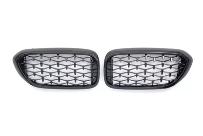 🤩GRIGLIA  DIAMANTE NERO LUCIDO ADATTO PER ADATTO PER BMW SERIE 5 G30 G31 🤩