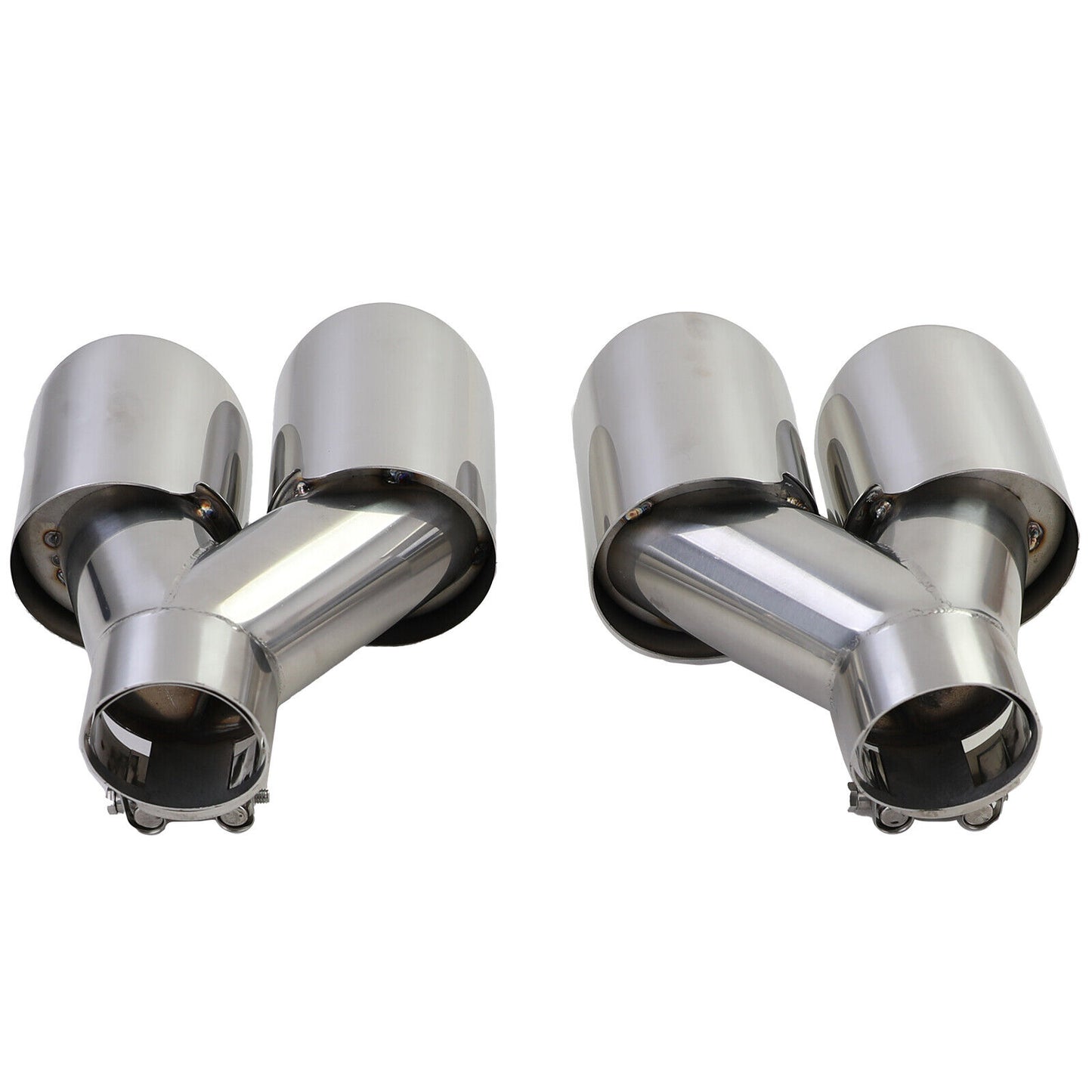 Chrome Right Left Double Pipe Diffuser Suitable For BMW G20 G21 318 320