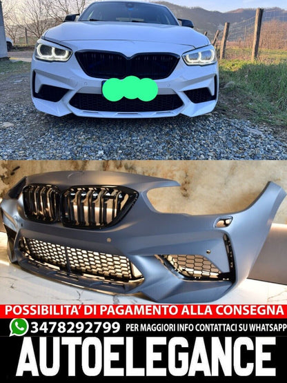 PARAURTI ANTERIORE ADATTO PER BMW SERIE 1 F20 F21 LCI 2015-2019 LOOK M2