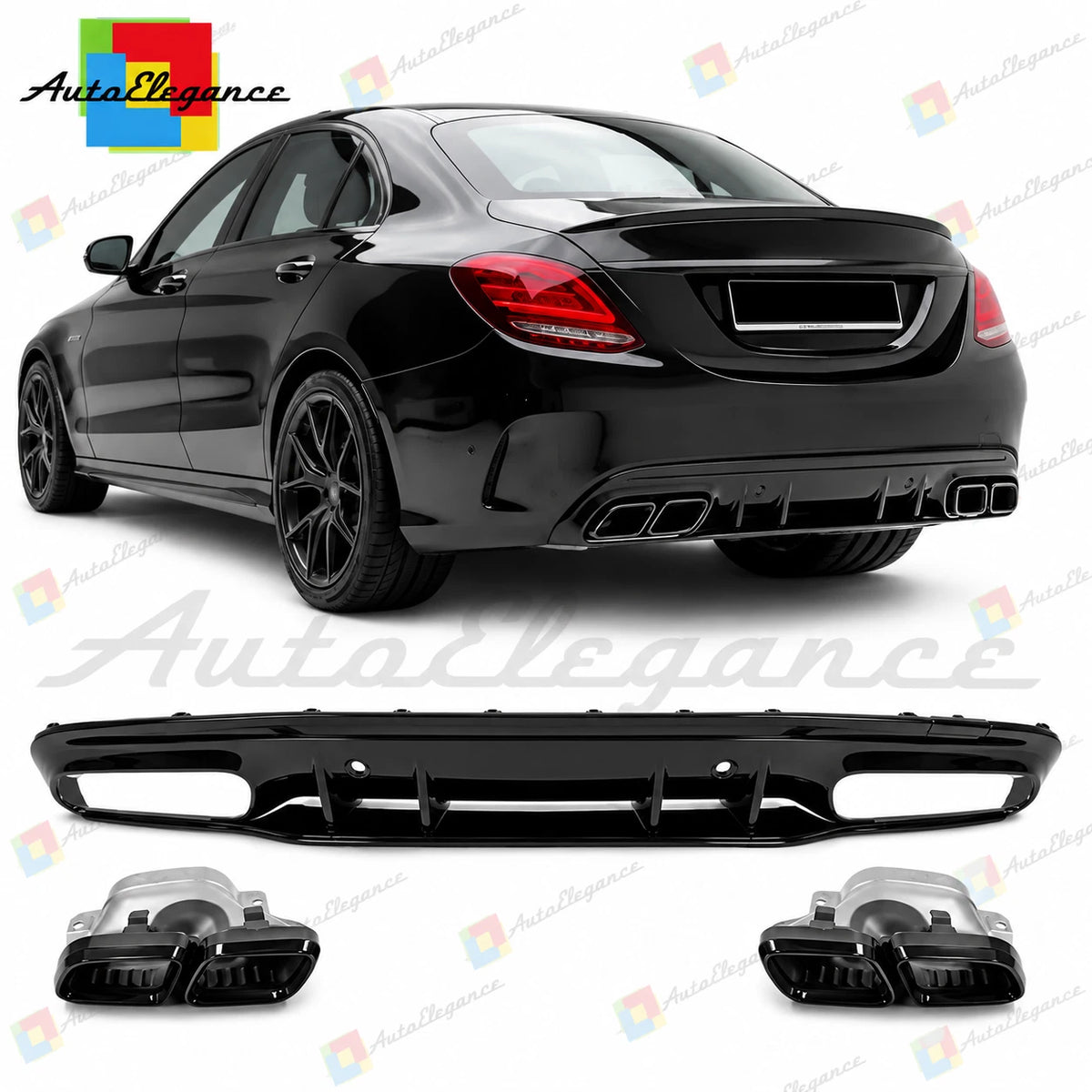 💕ART.10506 DIFFUSORI+TERMINALI adatto per Mercedes C W205 / S205 (14-21)💕