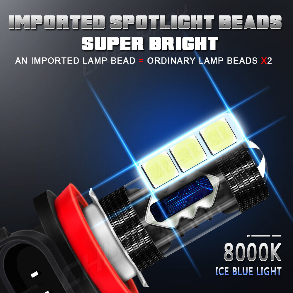 Per Toyota RAV4 2006-2012 Kit di lampadine fendinebbia per fari a LED combo 8000K Ice Blue