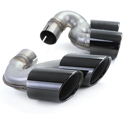 Performance Black Double Pipe Exhaust Tips Suitable for BMW X5 G05 X6 G06 X7 G07 40i