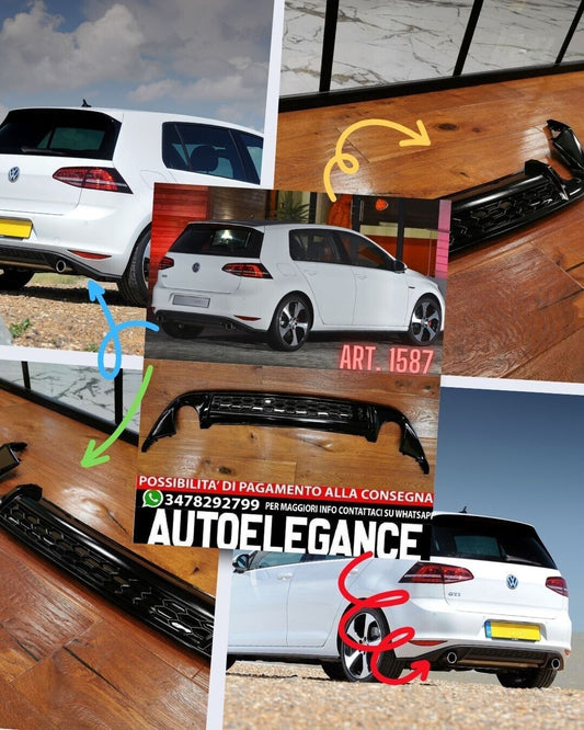 ART. 1587 DIFFUSORE GOLF 7 2012-2016 LOOK GTI NERO LUCIDO