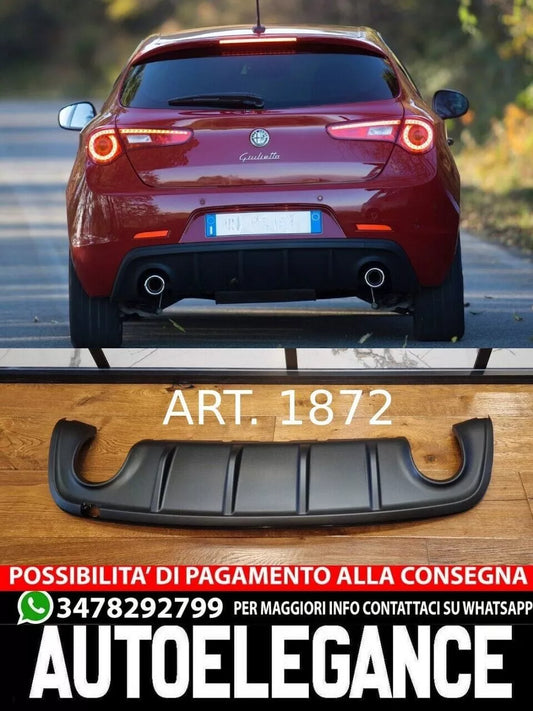 ALFA ROMEO GIULIETTA DIFFUSER BUMPER DAMA DOUBLE EXHAUST ABS/KUNSTSTST-