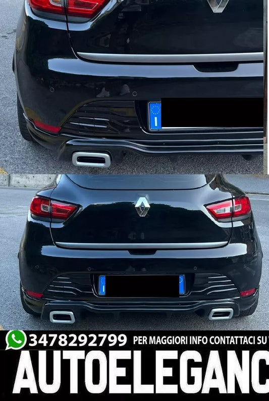 Renault Clio 4 IV 2012-2019 Diffusore Posteriore Design Rs ABS Nero Lucido