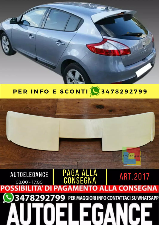 ⭐2017 SPOILER ADATTO PER RENAULT MEGANE MK3 2008-2016 GREZZO⭐