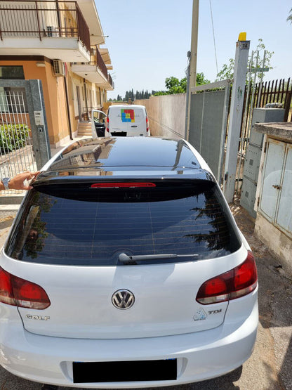 🟢SPOILER SUL TETTO VW GOLF 6 2008-2012🟢LUNOTTO POSTERIORE NERO LUCIDO✨