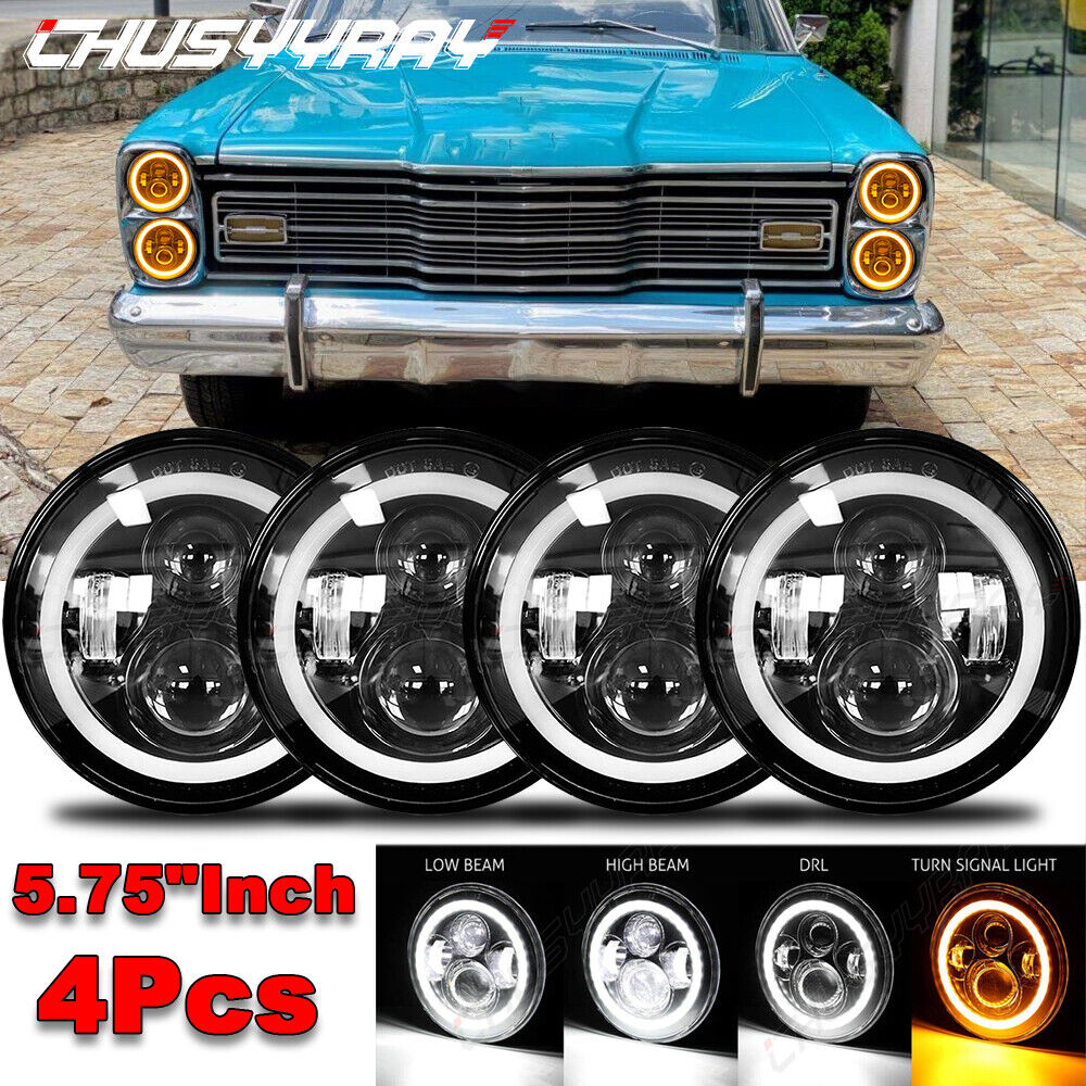 4PCS 5 3/4 "5.75 incg Fari A LED HI/LO Fascio per Oldsmobile 442 98 F85 Cutlass