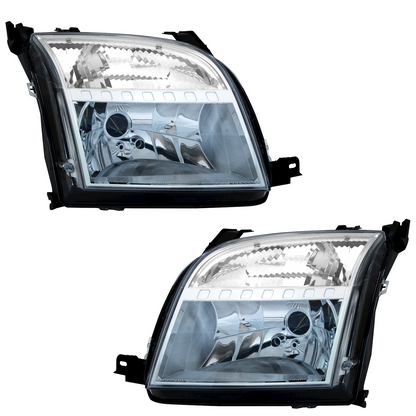 Set fari per Ford Fusion JU 2002-2005 Indicatore di direzione bianco LWR motore H4
