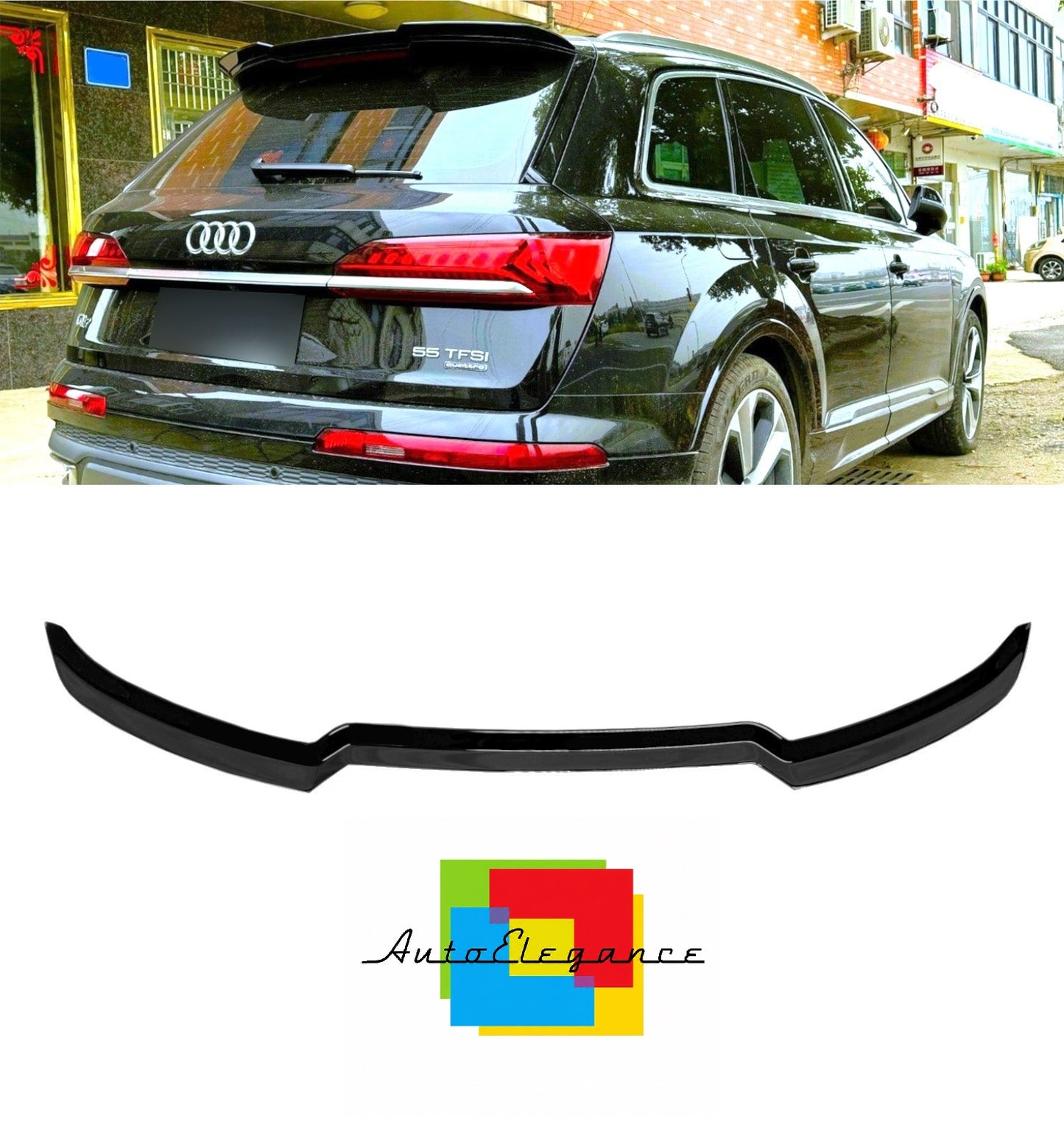 💕SPOILER   AUDI Q7 S-LINE/SQ7 MK2  2016+ NERO  LUCIDO 💕
