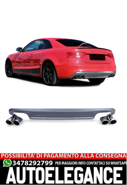 Rear Diffuser Exhaust Tips Suitable for Audi A5 8T 11-17