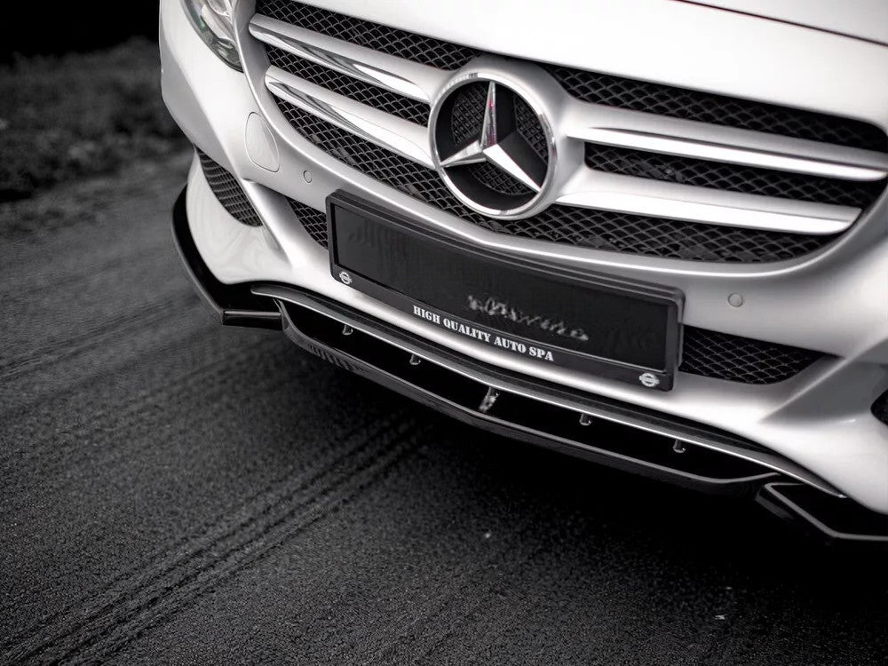 🔥Splitter Anteriore Nero Lucido in ABS per Mercedes Classe C W205 (2014–2018)🔥