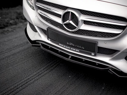 🔥Splitter Anteriore Nero Lucido in ABS per Mercedes Classe C W205 (2014–2018)🔥