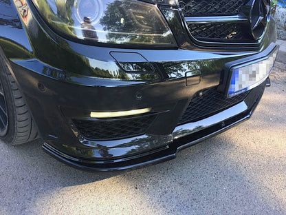 🔥Splitter Anteriore Nero Lucido in ABS per Mercedes C63 AMG W204 🔥