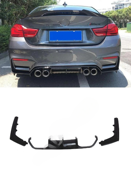 🔥Diffusore Posteriore in ABS Nero Lucido per BMW M3 F80 / M4 F82 (2013–2019) 🔥