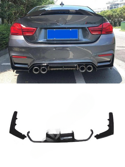 🔥Diffusore Posteriore in ABS Nero Lucido per BMW M3 F80 / M4 F82 (2013–2019) 🔥