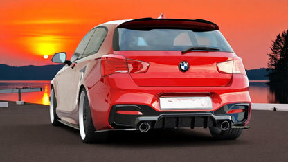 🔥Diffusore Posteriore Nero Lucido in ABS per BMW Serie 1 F20/F21 M-Sport🔥