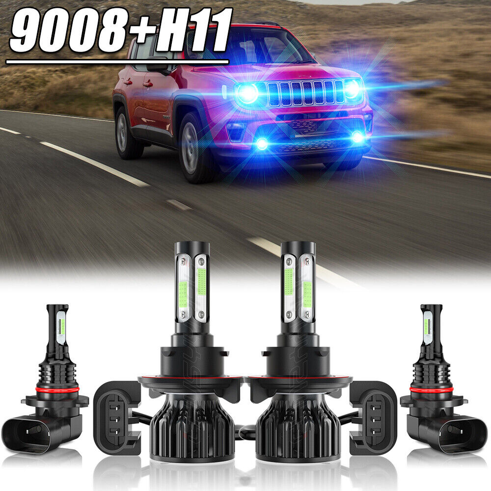 Per Jeep Renegade 2015-2019 2020 Faros LED Alto/Bajo+Bombillas de luz antiniebla