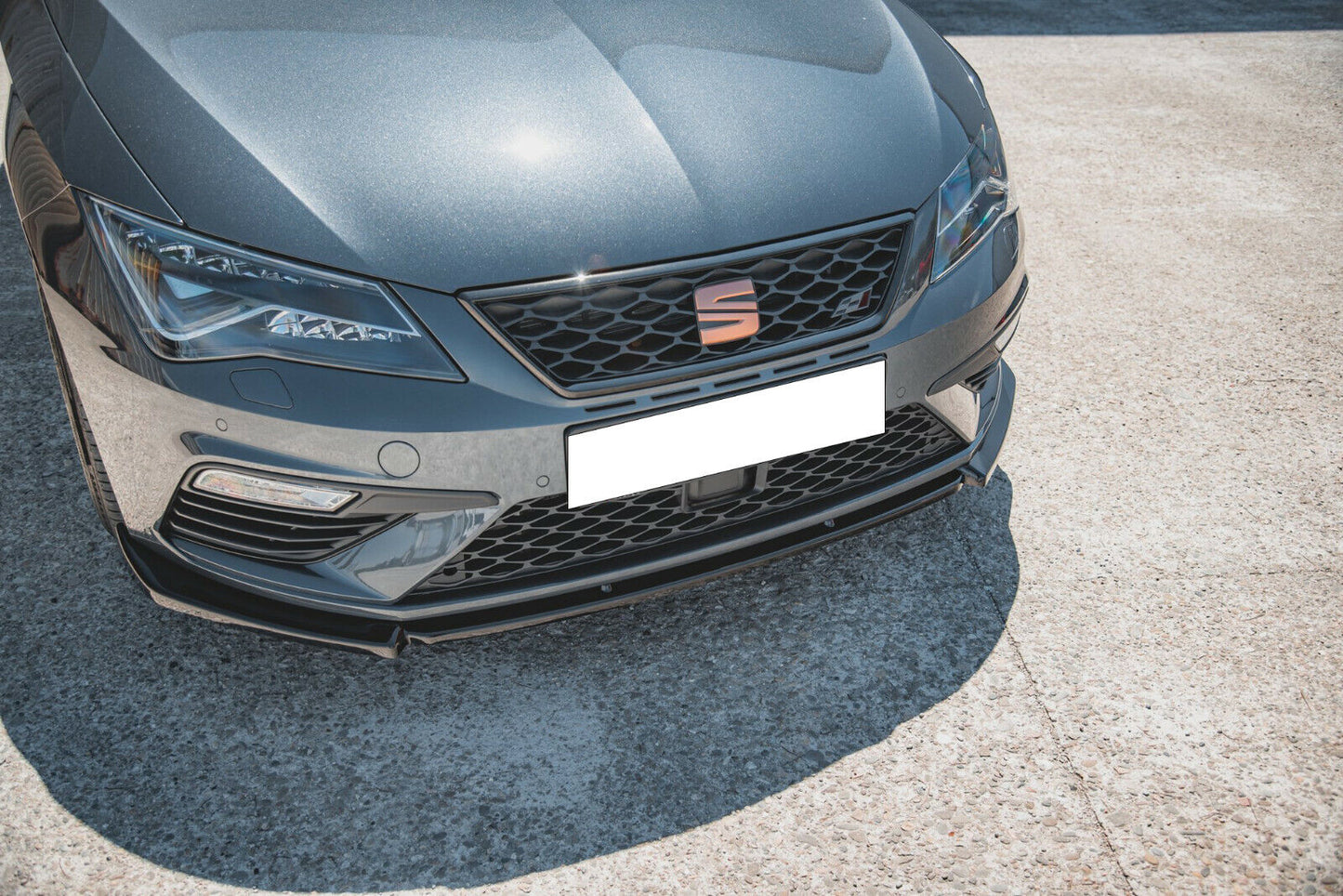 SPOILER SOTTO PARAURTI ANTERIORE LAMA SEAT LEON 5F 2017+ CUPRA FR NERO SPLITTER