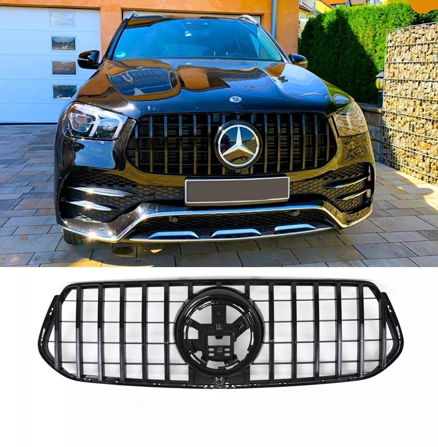 😍PANAMERICANA GT GTR Gloss Black Grille suitable for Mercedes GLE Class W167😍