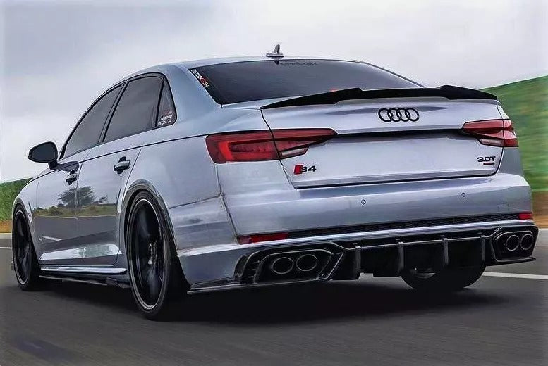 🔥KIT Spoiler Posteriore Nero Lucido Adatto Per Audi A4 B9 Berlina 🔥